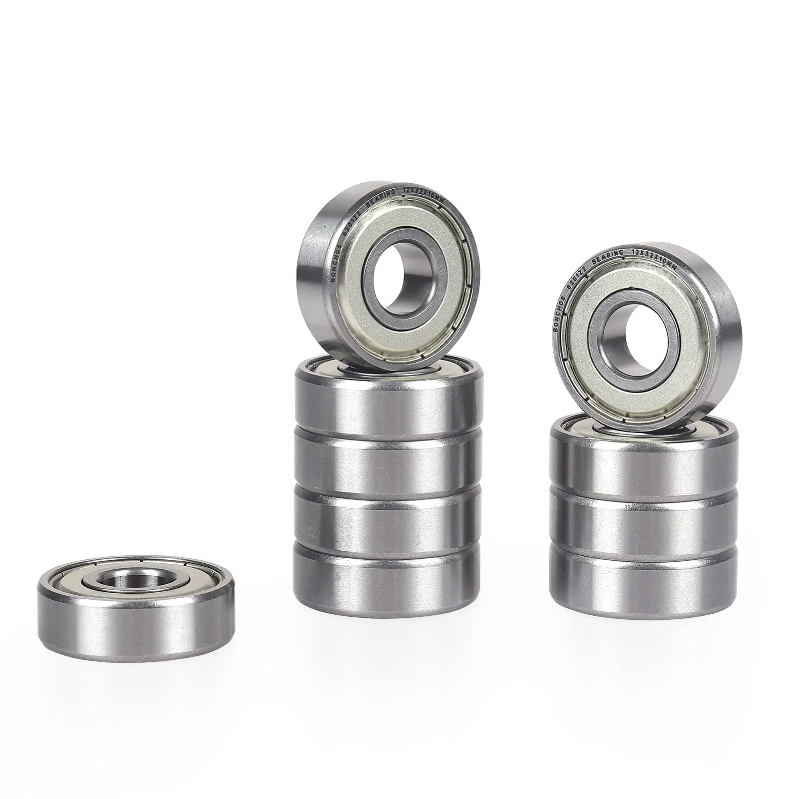 10PCS ABEC-5 608 6200 6201 6202 6203 6204 6205 6206 6207 6208 ZZ 2RS Metal seal High quality deep groove ball bearing 12x32x10mm