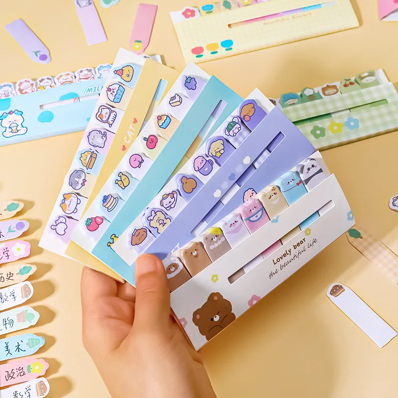 Kawaii блокнот для записей закладки необычные стикеры индекс размещения заметок