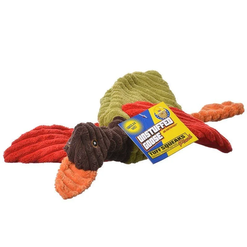 

Petsport Tuff Squeak Unstuffed Goose Plush Dog Toy