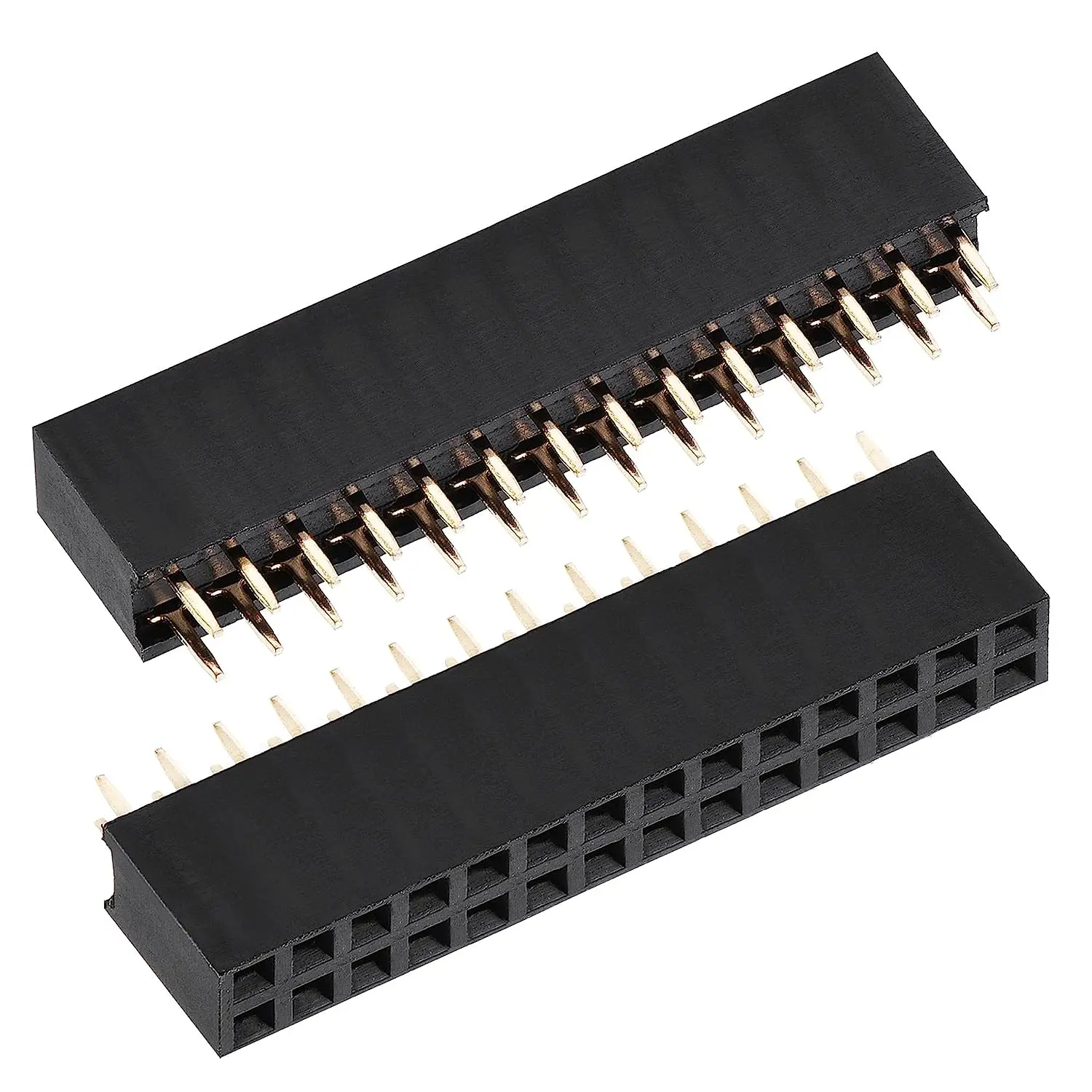 

Keszoox Straight Header Pin 28P 2 Row 2.54mm Pitch Copper Pin for Prototype Black 10pcs