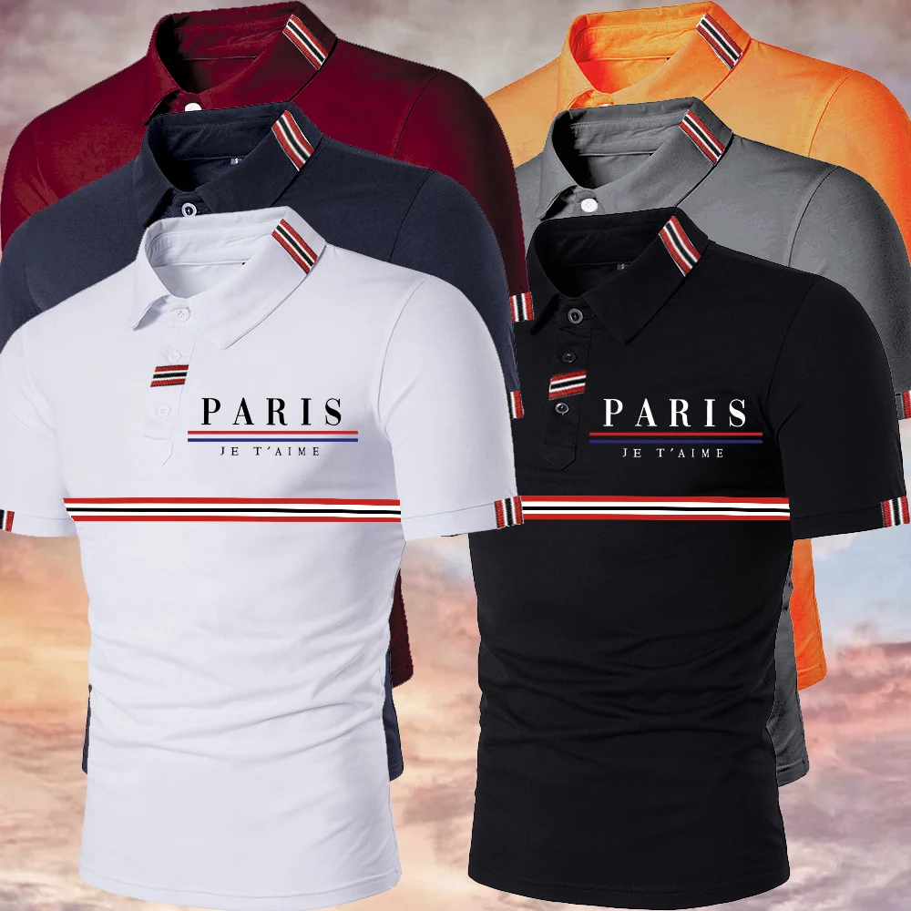 HDDHDHH Brand Print Polo Shirts Casual Slim Effen Kleur Business Heren Tops Mannen kledingT-shirt