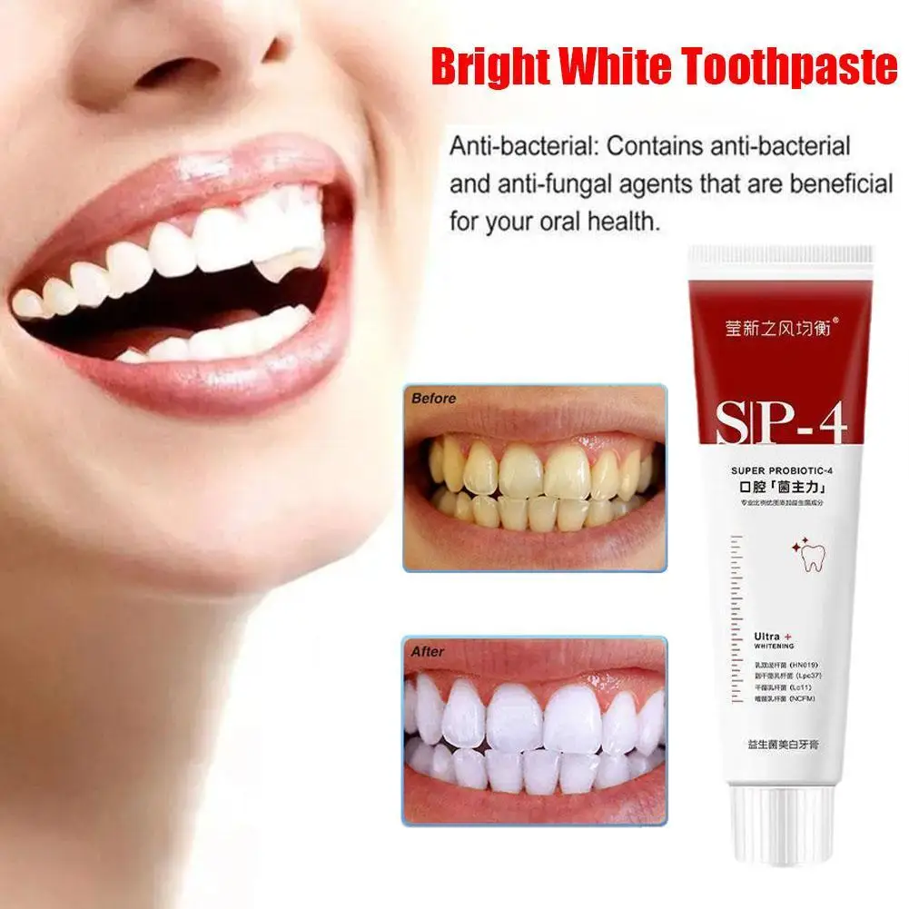 

New Whitening Teeth Probiotics Stain Removing Toothpaste Paste Refreshing Toothpaste Care SP-4 Improve Oral Teeth
