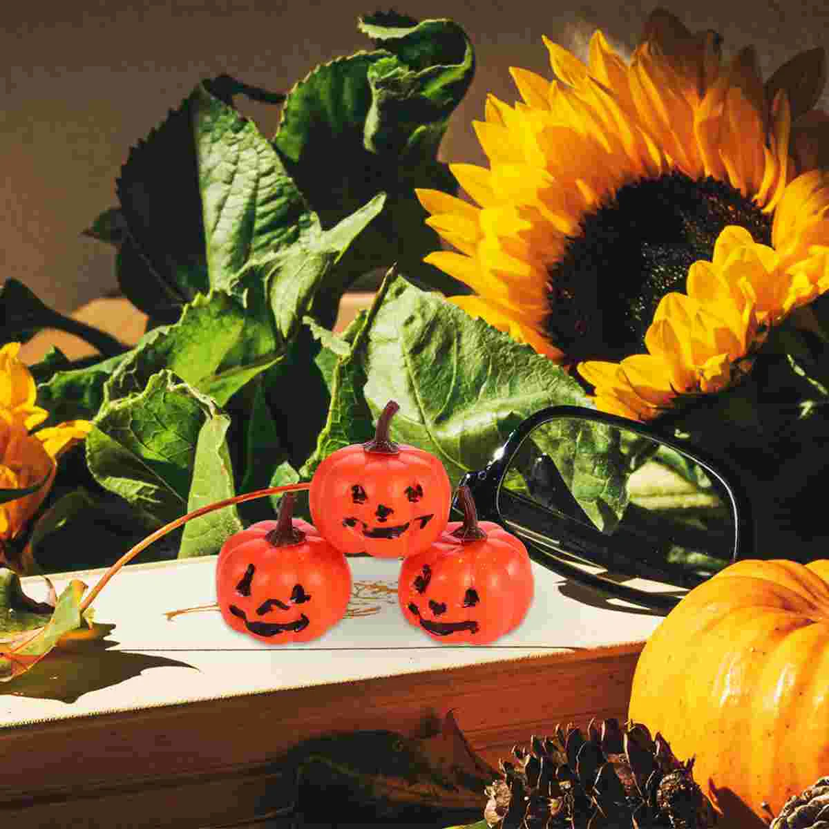 

16pcs Realistic Pumpkin Party Supplies Fall Autumn Pumpkins Artificial Pumpkin Decoration