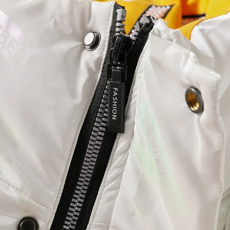 Y2K Color Glossy Parkas Thicken Jackets Fluffy Coats Big Pocket Men's  Streetwear Man Winter Heavy Coat