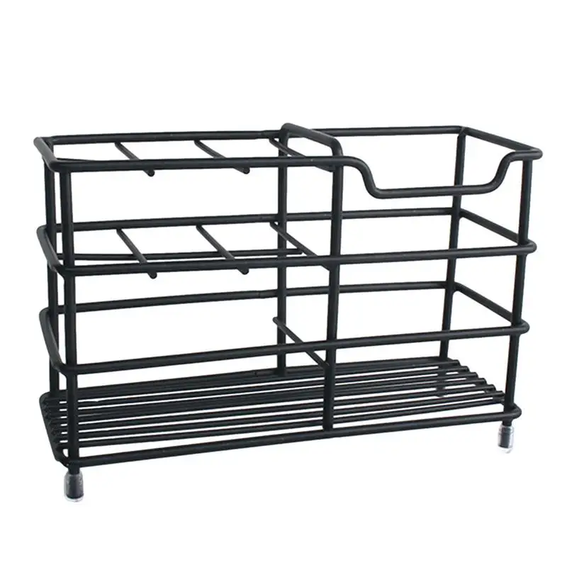 

Nordic Toothbrush Holder Premium Black Stainless Steel Toothpaste Holder Stand Bathroom Vertical Toothbrush Holder