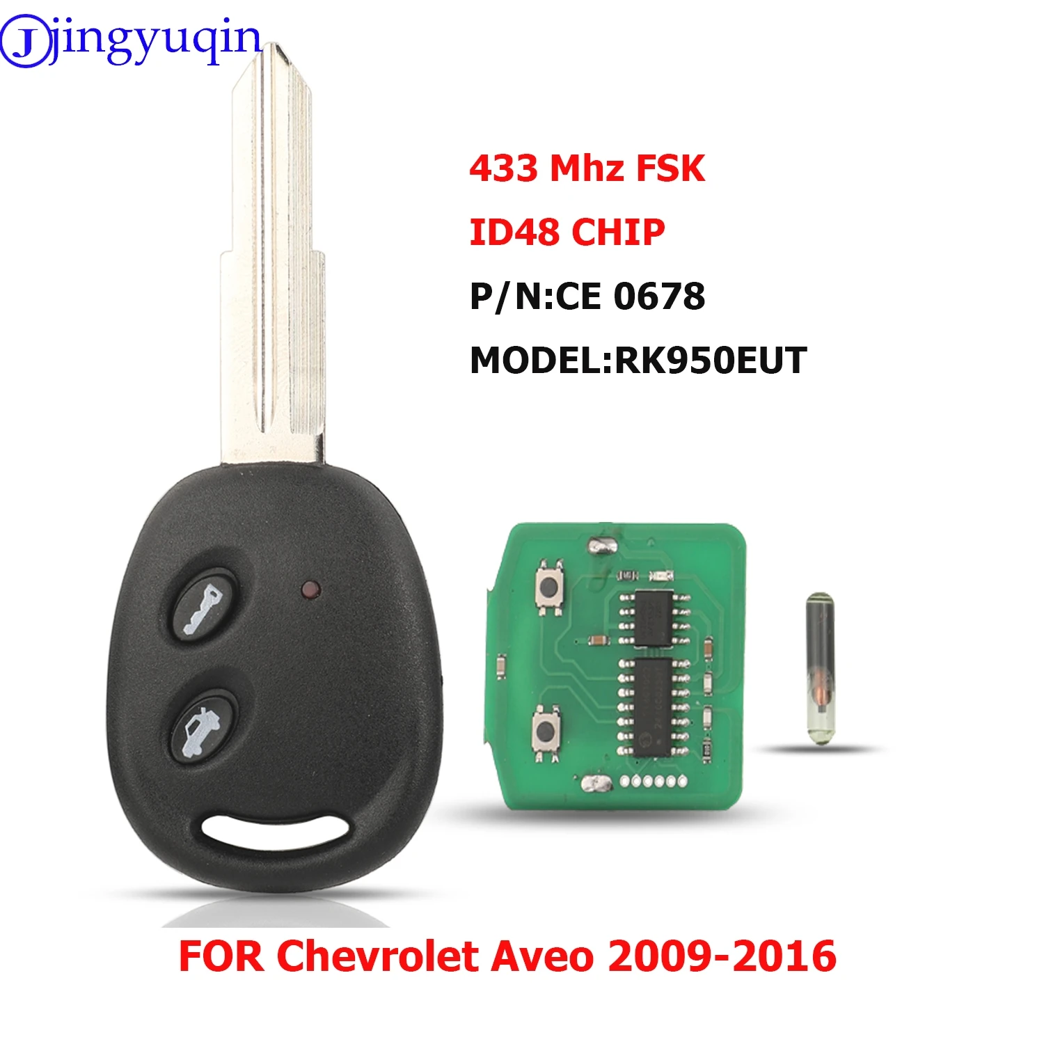 Сменный 2-кнопочный Дистанционный Автомобильный Ключ Jingyuqin Для Chevrolet Aveo Spark 2009-2016