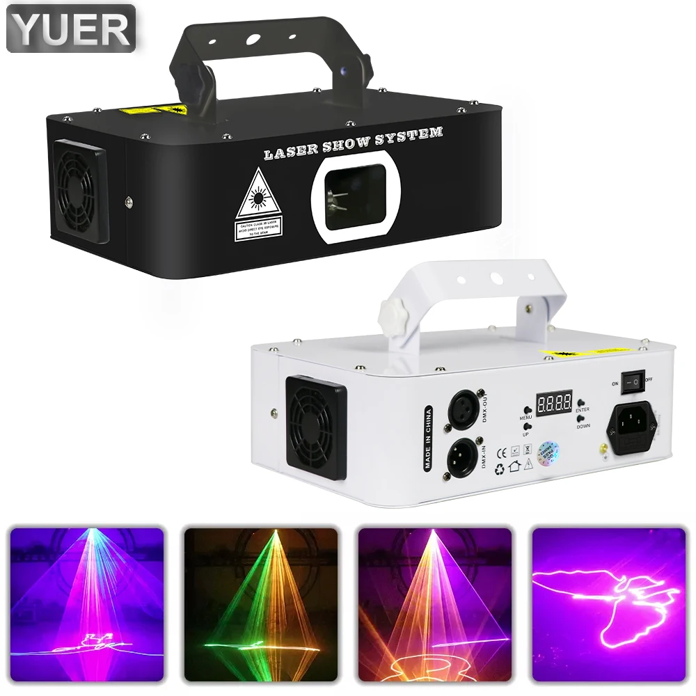 600MW 1W 1.5W 2W 3W RGB Scanning 256 Pattern Laser Light Stage Effect Laser Projector DMX512 DJ Disco Party Wedding Bar Club
