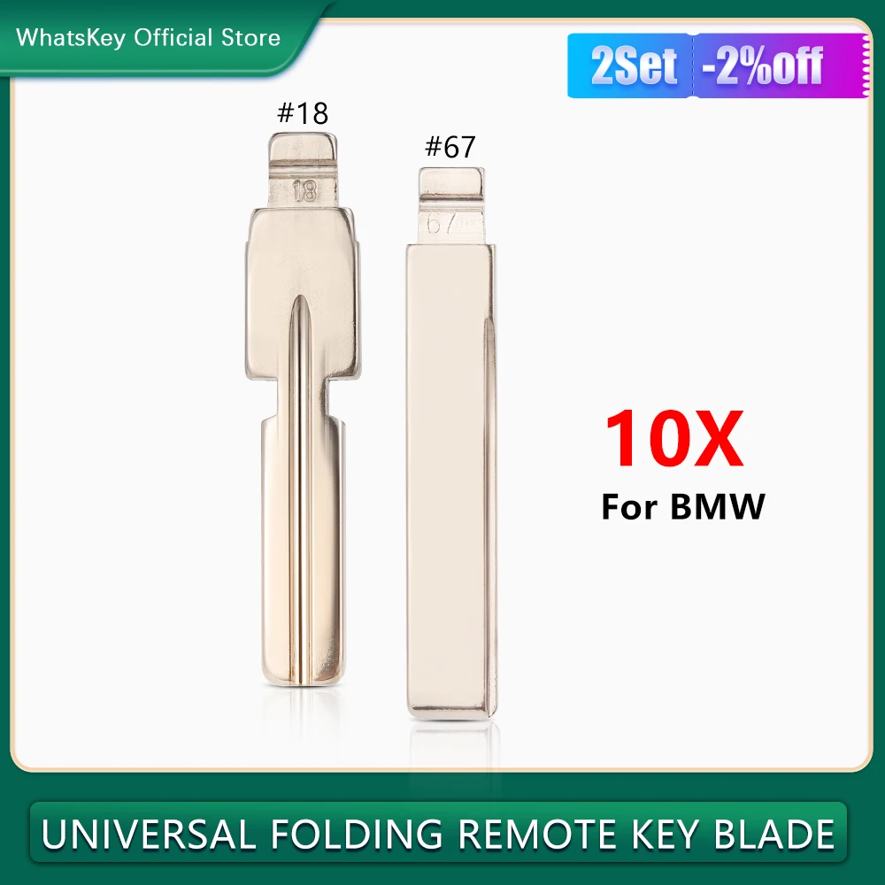 10Pcs HU58 HU92 KD Car Flip Remote Key Blade #18 #67 For BMW CAS3 CAS4 E36 E39 E38 E63 E83 E53 F10 F20 F30 1 2 3 5 7 Series - купить по