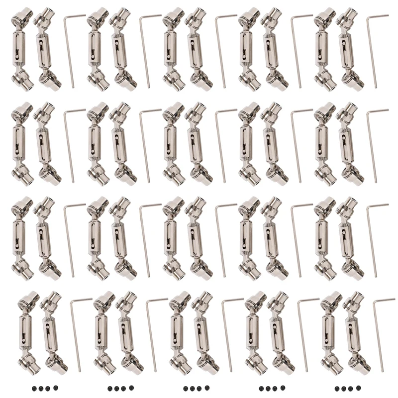 

NEW-20X Ural Truck RC Car Spare Parts Metal Front Rear Drive Shaft For Henglong WPL Ural B36 B16 C14 C24 B24