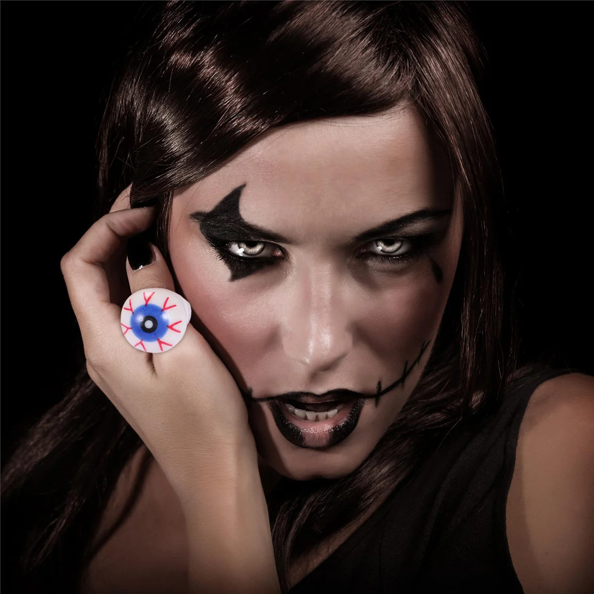 

12Pcs Luminous Eyeball Rings Party Finger Ring Flashing Rings