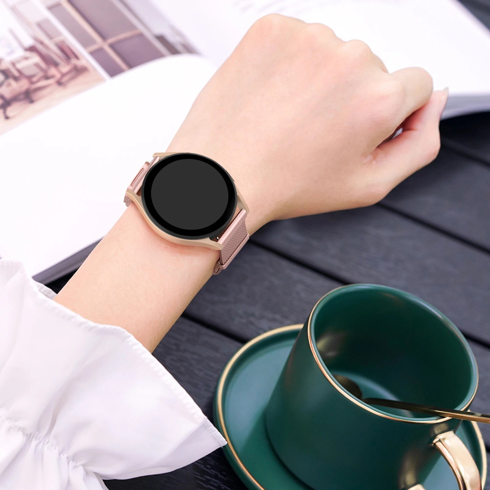 Magnetic Strap For Xiaomi IMILAB KW66/Mibro Lite Color Air/YAMAY SW022 Band Bracelet For Haylou RS4 Plus RT2 LS10/LS02/RT/LS05s