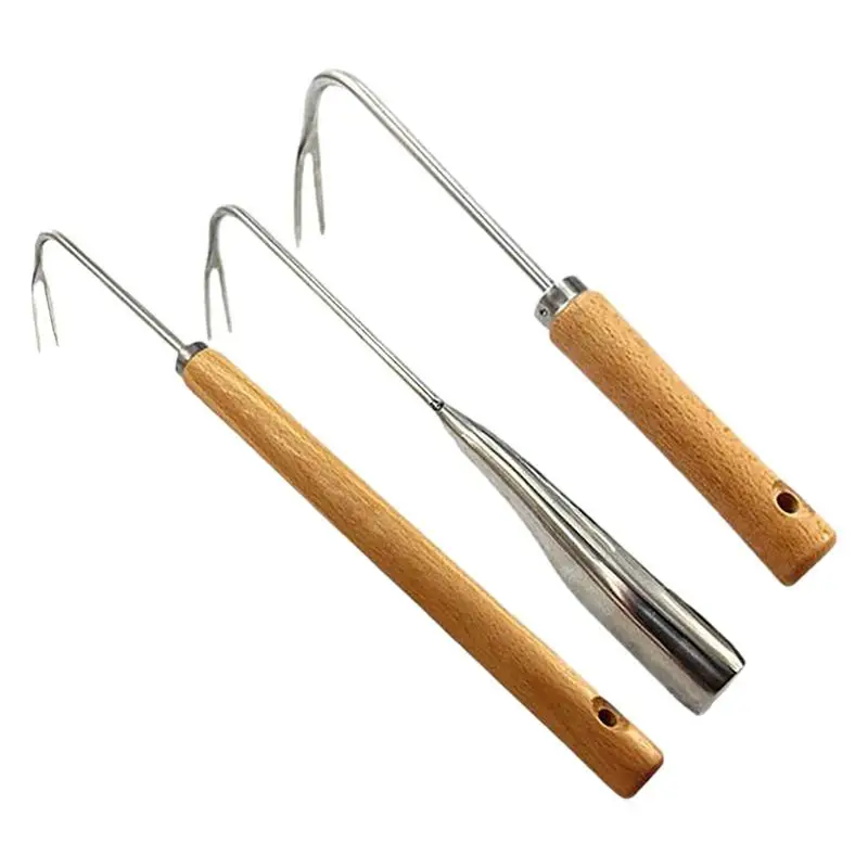 

Hand Held Weed Puller Gardening Tool Paving Weeder V-Shape Hook Stainless Steel Weeding Artifact Weed Remover Crevice Digger