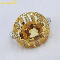 sace gems fashion resizable 88mm quartz topaz rings for women 925 sterling silver wedding party fine jewelry festival gift