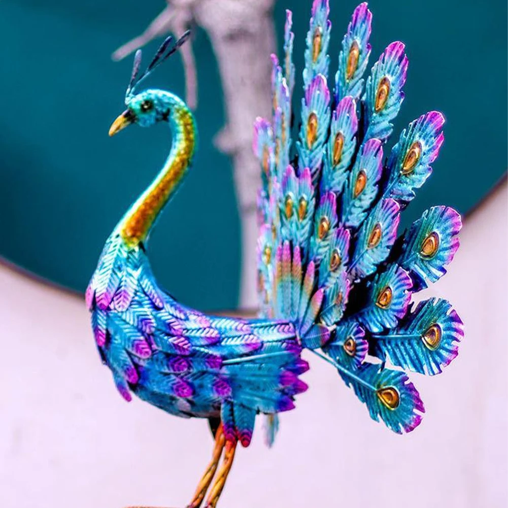 

Peacock Yard Art Garden Statue Peacock Lawn Decoration Outdoor Sculpture Easy DIY Peacock Yard Art Crafts Ornaments Housewarming