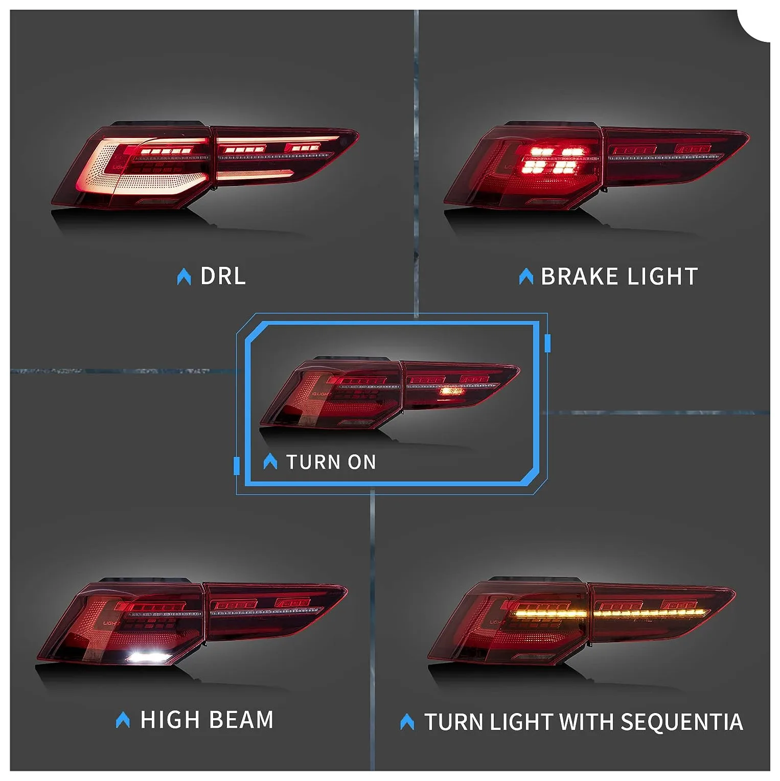 Фонарь задний для Golf 8 MK8 (5H) VIII 2019-2022 с последовательным индикатором