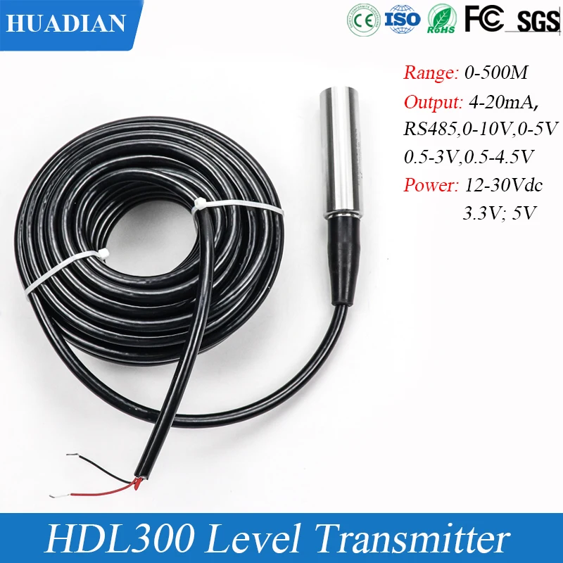 

4-20mA Liquid Capacitance Hydraulic Oil Water Level Sensor 5V Power 100m Level Transmitter 0-10V