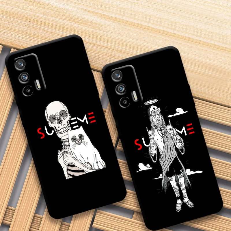 

Grim Reaper Skull Skeleton for OPPO Realme GT Neo Master Edition 8 7 Pro C21S Narzo 30 5G Fundas Soft Black Phone Case Coque