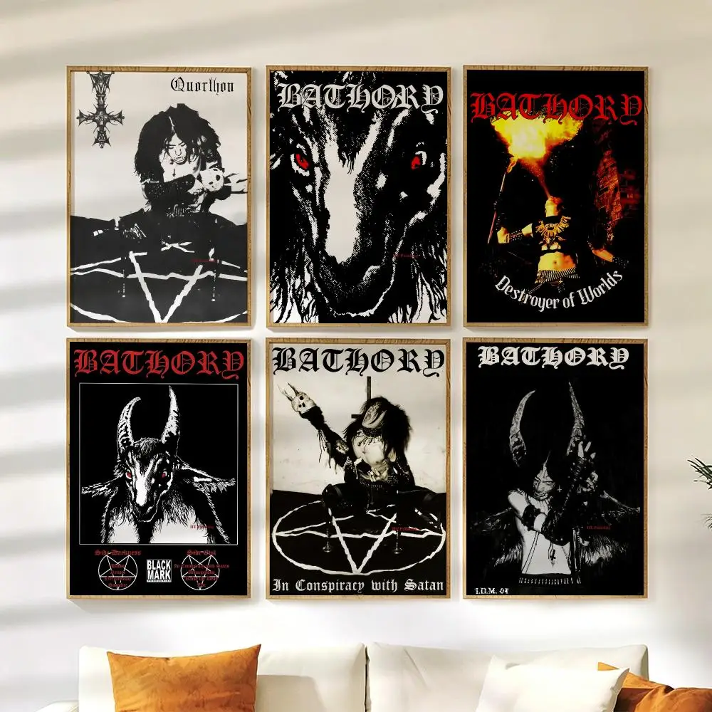 Фото Настенные стикеры-постеры B-Bathory Quorthon, HD-картины, самоклеящиеся художественные наклейки для спальни, гостиной и домашнего декора. №1