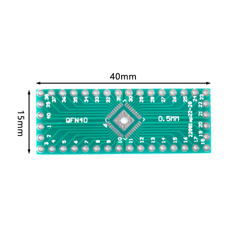 

5 шт. QFN32 QFN40 адаптер платы переноса PCB Pinboard SMD к DIP40 DIP32 DIP Pin IC тестовая пластина 0,5 мм 2,54 мм шаг конвертера носок