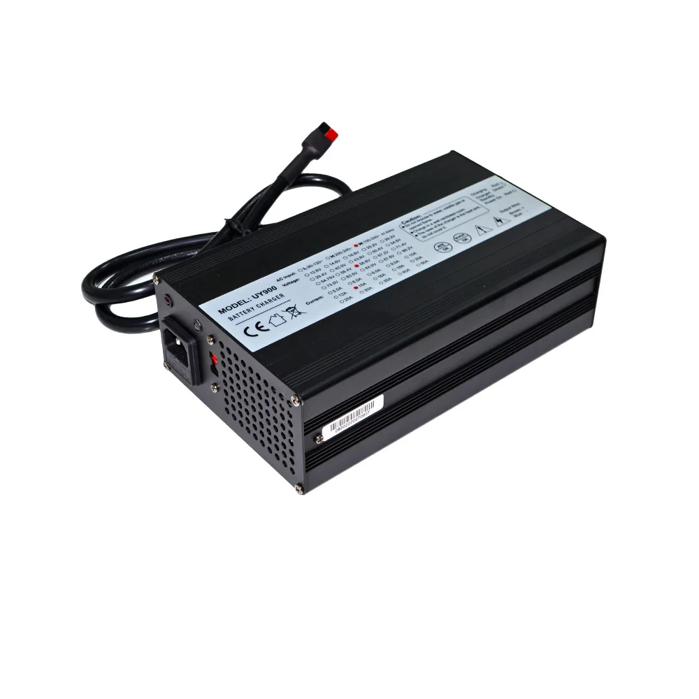 

48V Car Battery Charger 48v15a Motor Smart Fast Charge Adapter Lead Acid Storage Cell Auto Baterry Charger Standard Battery 900w