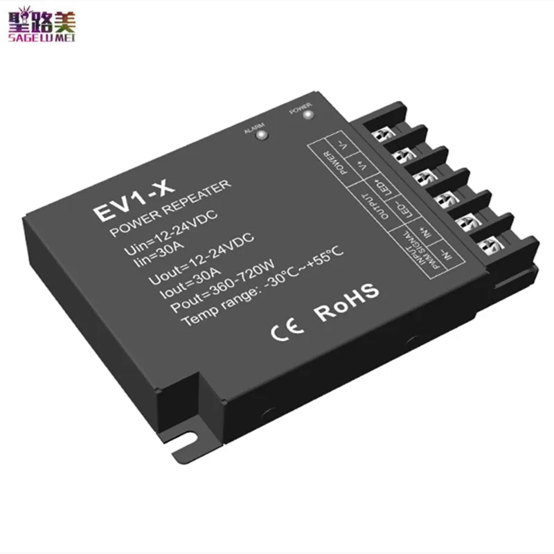 

EV1-X 1CH*30A EV3-X 3CH*10A EV4-X 4CH*8A EV5 5CH*5A Single Dual color RGB RGB+CCT CV Constant Voltage Power PWM LED Repeater