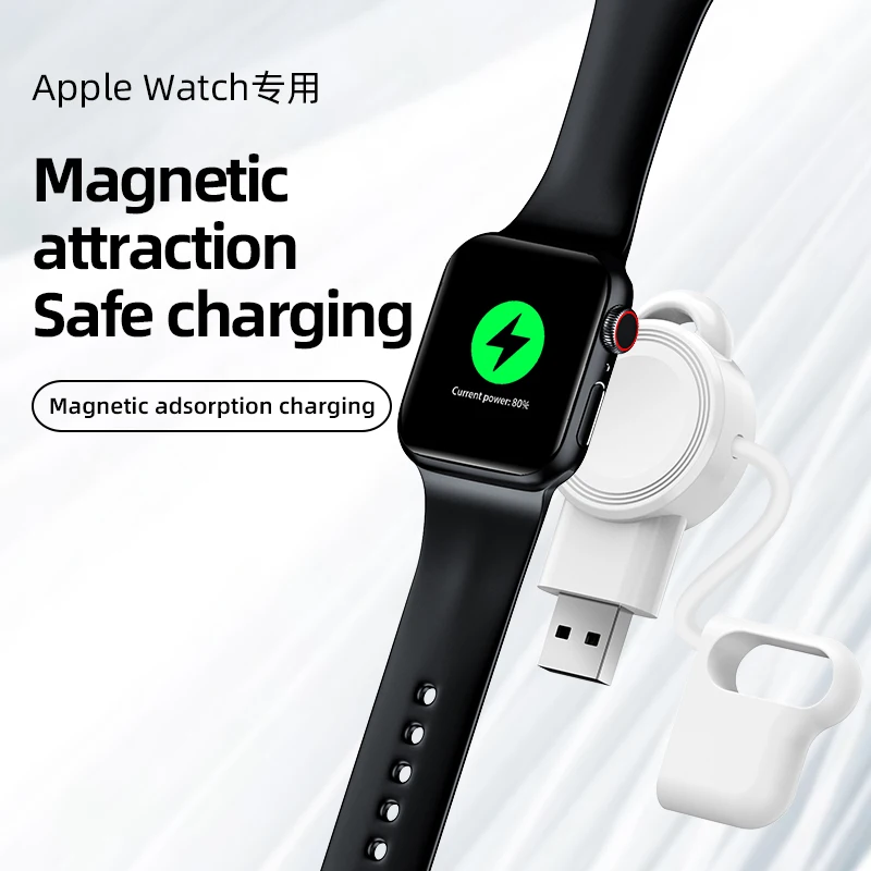 

2 in 1 Magnetic Watch Wireless Charger for Apple Watch IWatch 8 7 6 5 SE Fast Charging silica gel Dock Prevent drops Type C USB