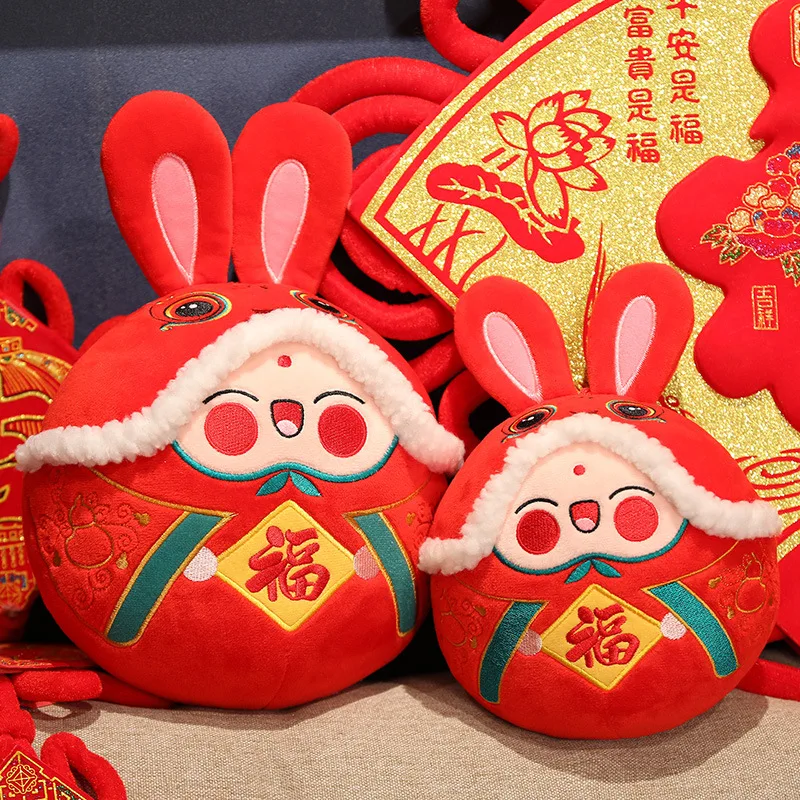

Rabbit Pendant Plush Toy Mascot Dolls Creative 2023 Chinese New Year Special Gift Spring Festival Souvenir For Kids
