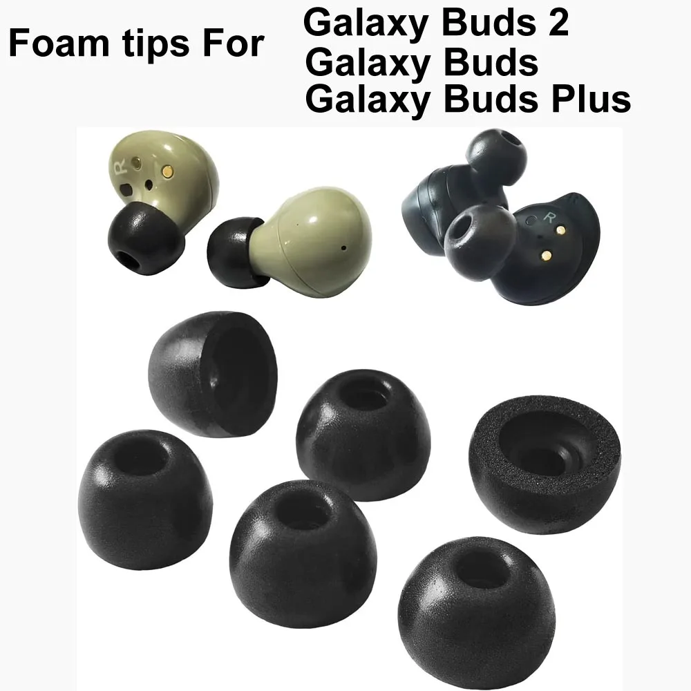 

6PCS Memory Foam Ear Tips for Samsung Galaxy Buds 2 Galaxy Buds Galaxy Buds + Plus Earphone Case Earbuds Eartips L M S