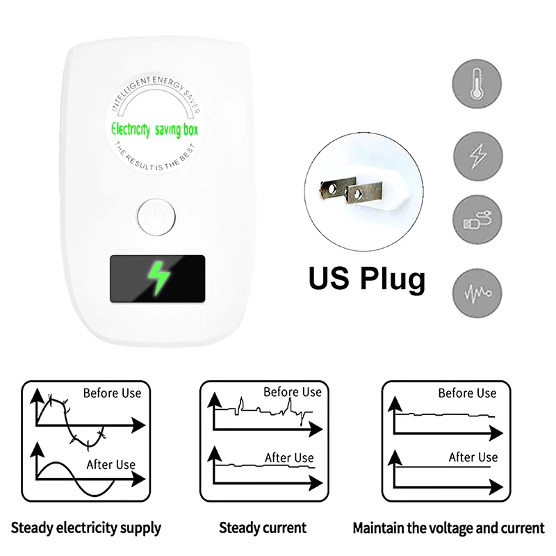 1 шт. портативная электрическая энергосбережение США умный блок для экономии