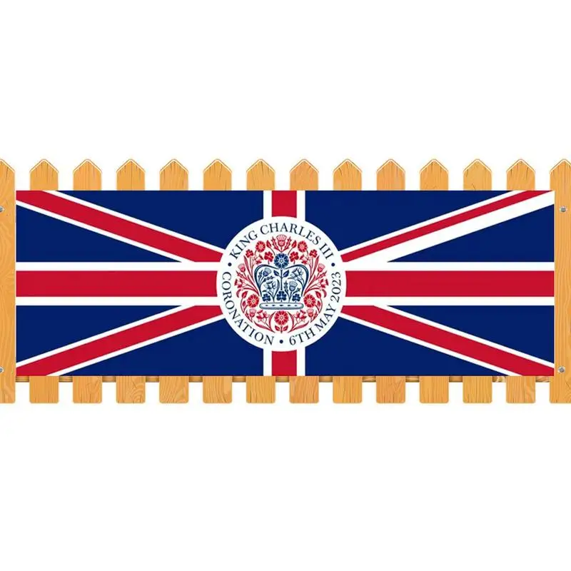

Charles III Flag House Decoration Banner 6.2 Ft Union Jack Flag King Coronation Decor God Save The King United Kingdom Flag