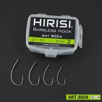 50pcsbox high carbon steel curved shank carp fishing hooks barbless fishhooks 2 4 6 8 10 barbless hook with long shank