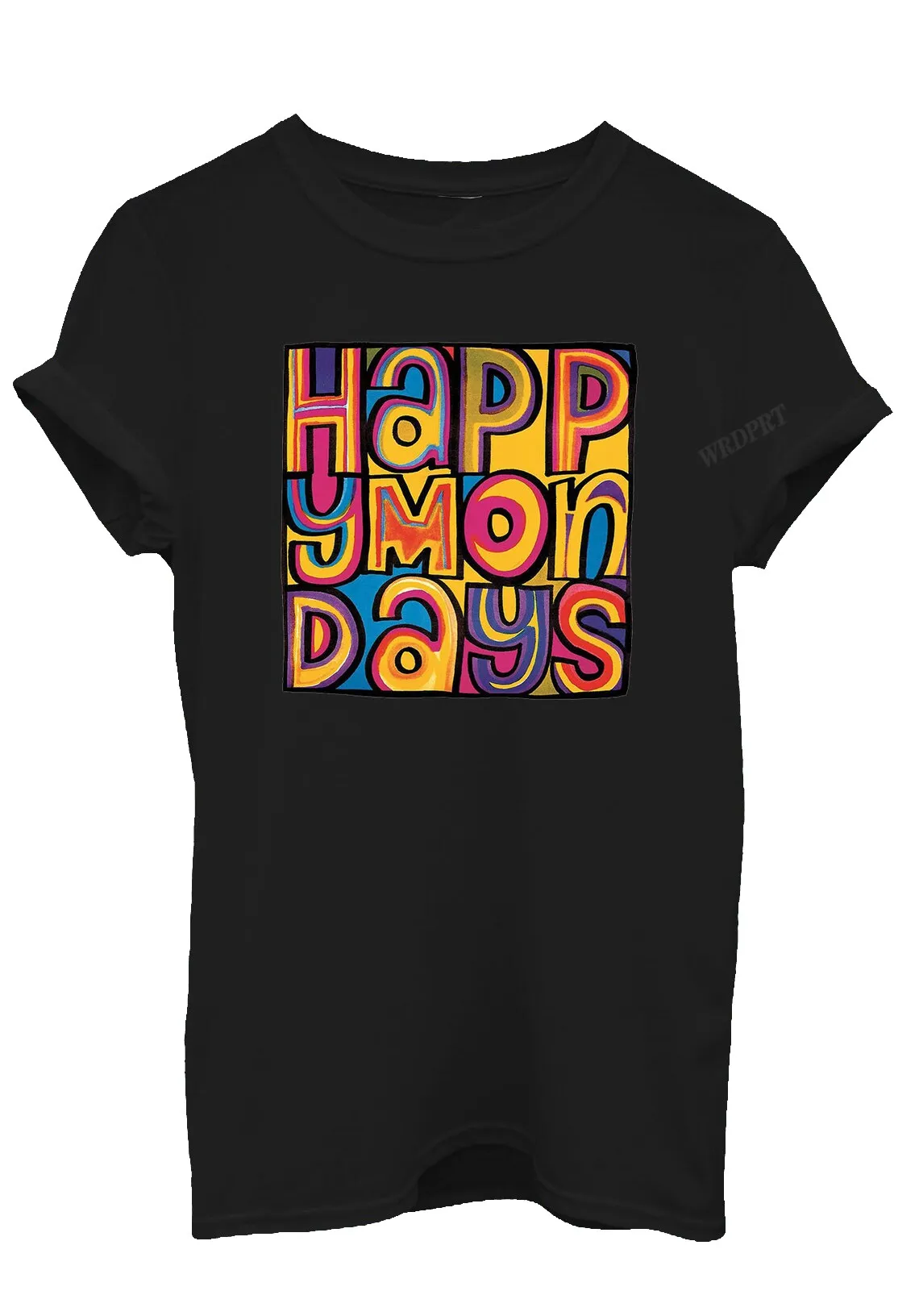 

Happ Ymon Days Print Men T Shirts Cool Fashion Round Neck Unisex Tee Shirts Pure Cotton Casual Oversized Tops Clothes