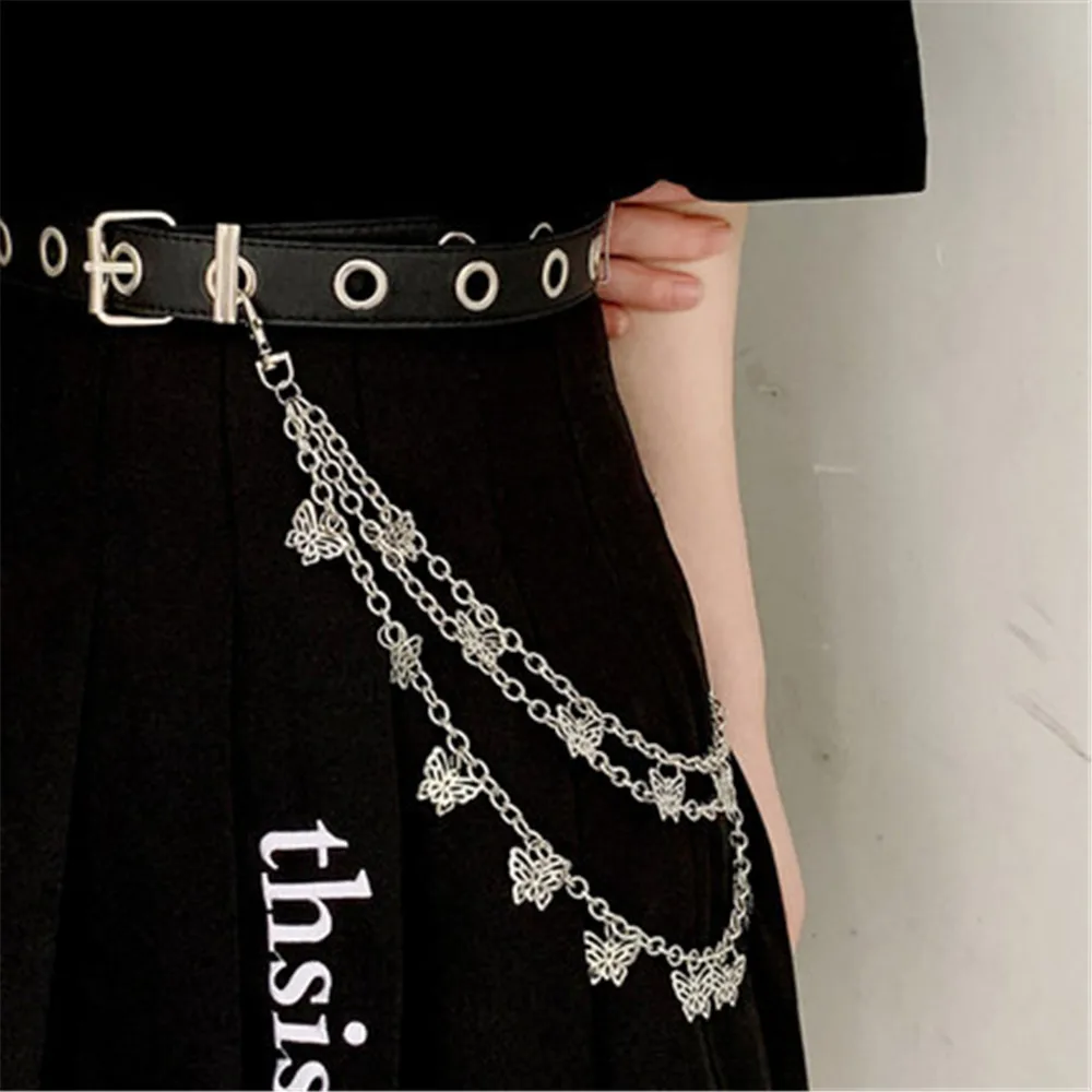 

Rosetic Gothic Fashion Belt Chain Sets 2022 New Unisex Waist Chains Y2K Cool Streetwear Butterfly Design Skirt Dress Accessories