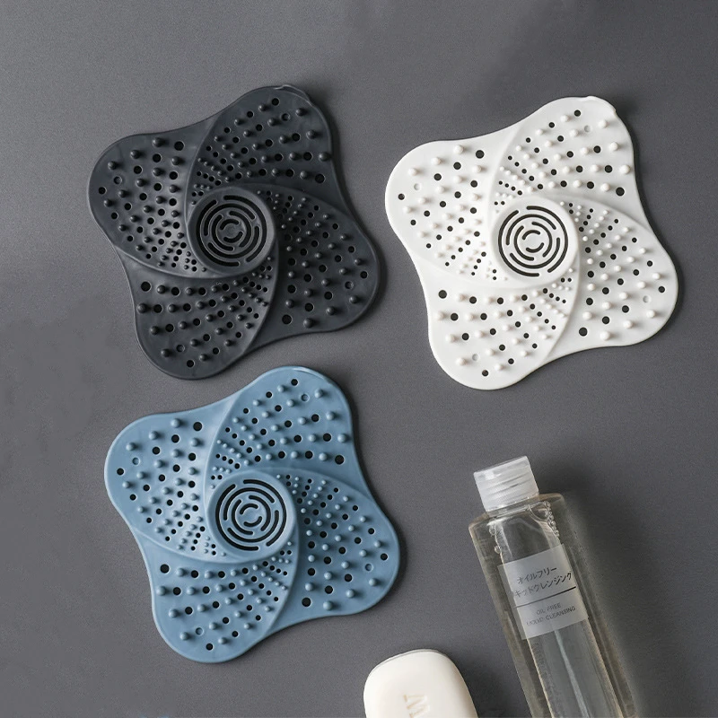 Square Kitchen Sink Grid Portable Filter TPR Shower Drain Hair Waste Catcher Dense Hole Strainer Colanders Home Gadgets |