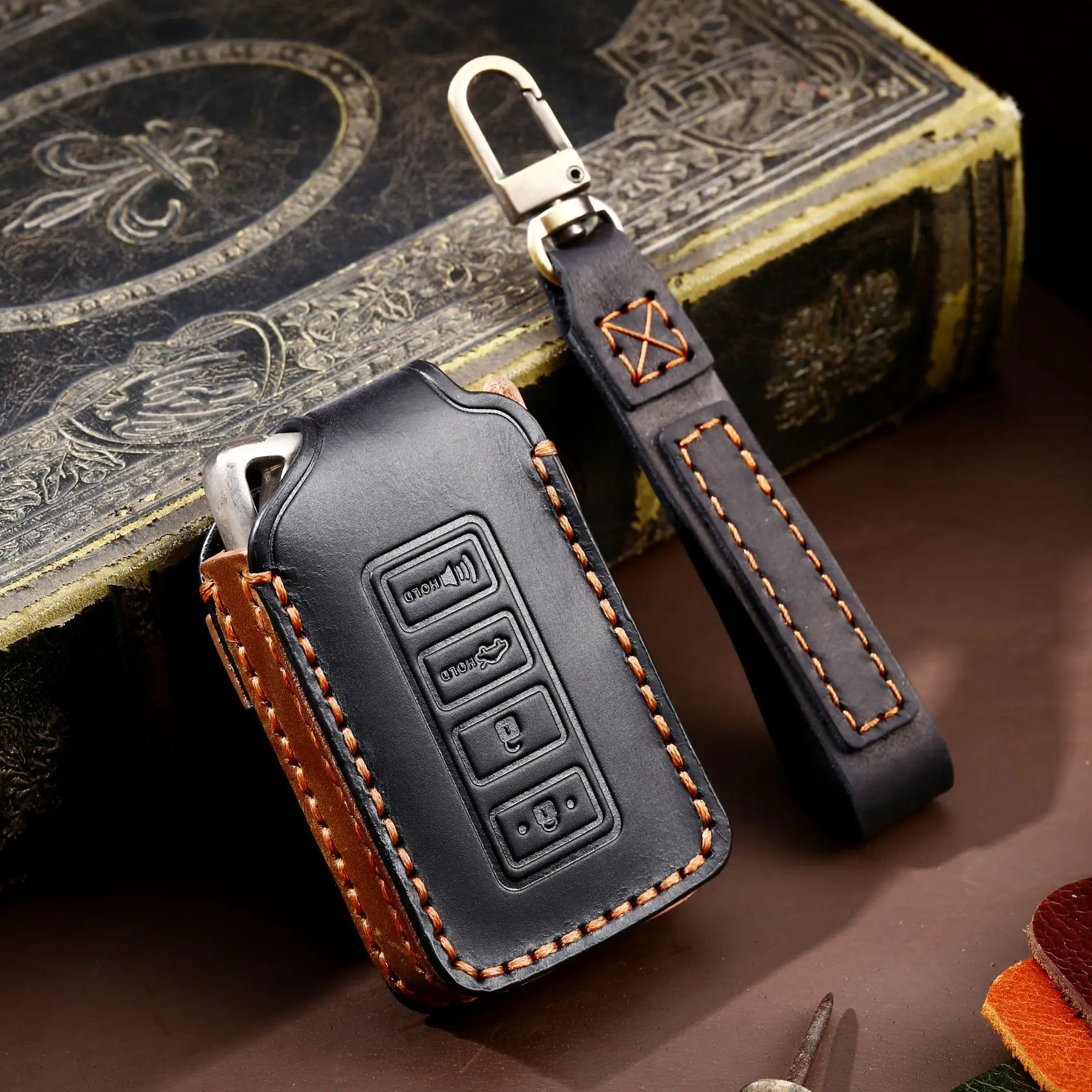 

Car Key Case Cover Fob Protector Leather Keychain Holder Accessories for Lexus Rx300 200t Nx200 Nx300h Es250 Lx570 Keyring Bag
