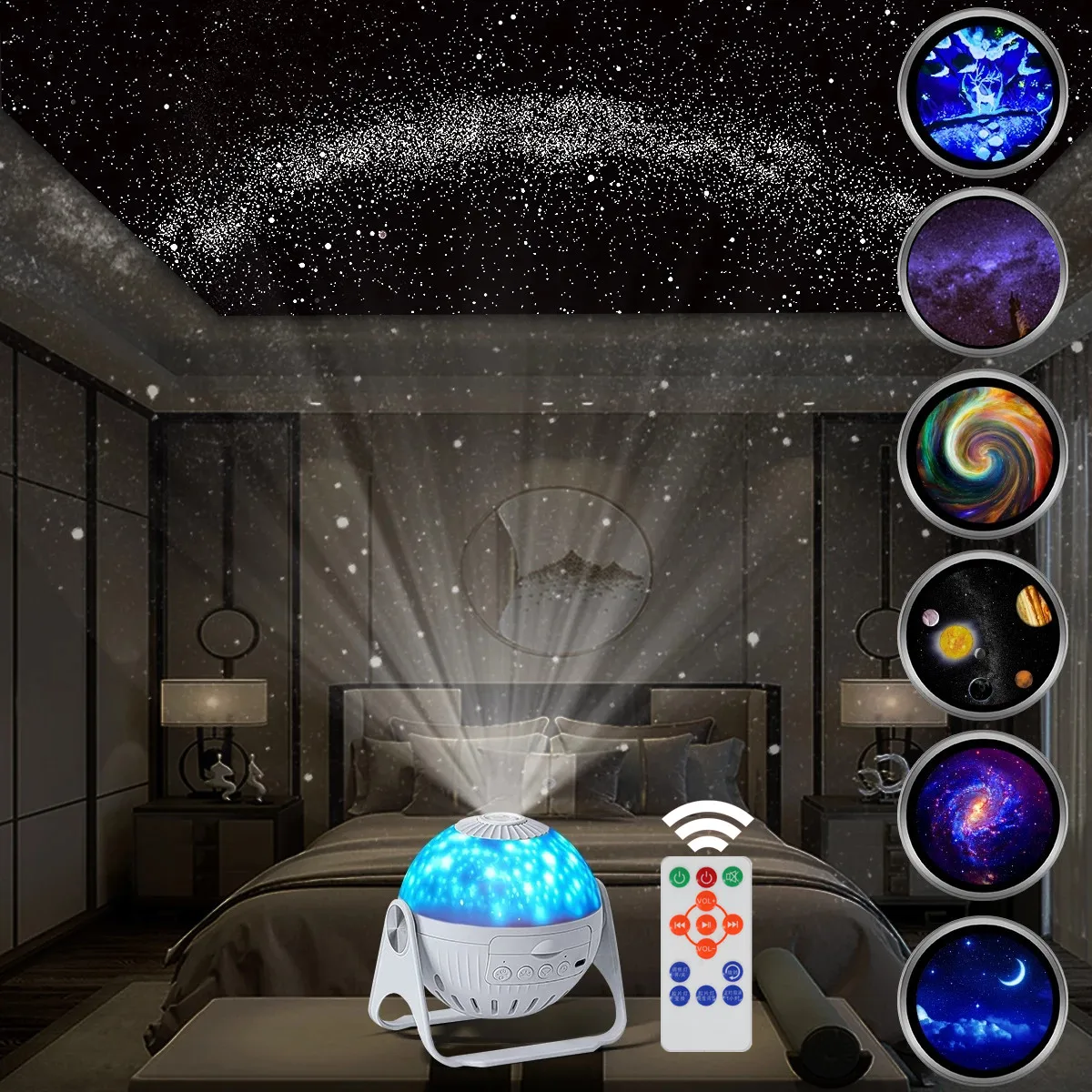 

13 in 1 LED Star Projector Night Light 360° Rotate Planetarium Galaxy Starry Sky Projector Lamp for Room Decor Kids Nightlights