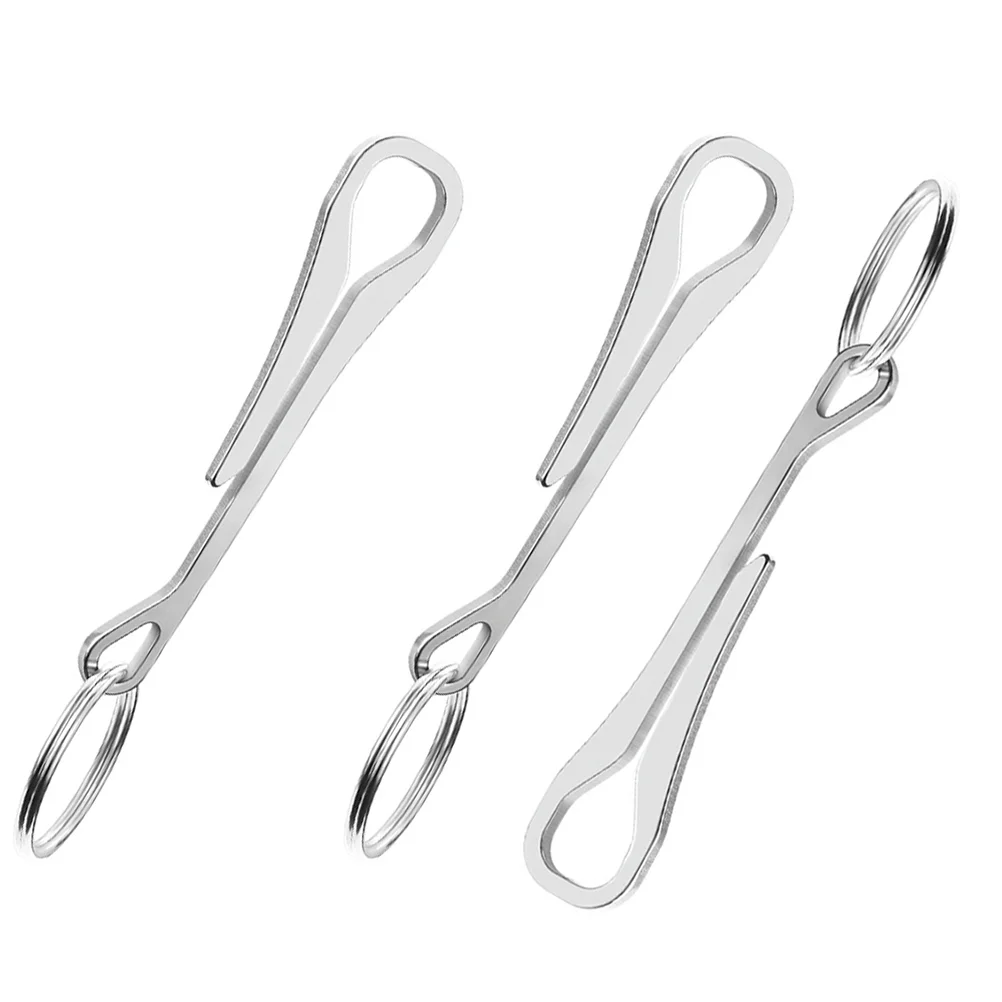 

3 шт., серебристые кольца для ключей из нержавеющей стали