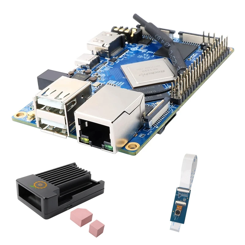 

Для Orange Pi 4B макетная плата + чехол + камера 13 МП RK3399 4 Гб + 16 ГБ с NPU SPR2801S работает на Android Ubuntu Debian