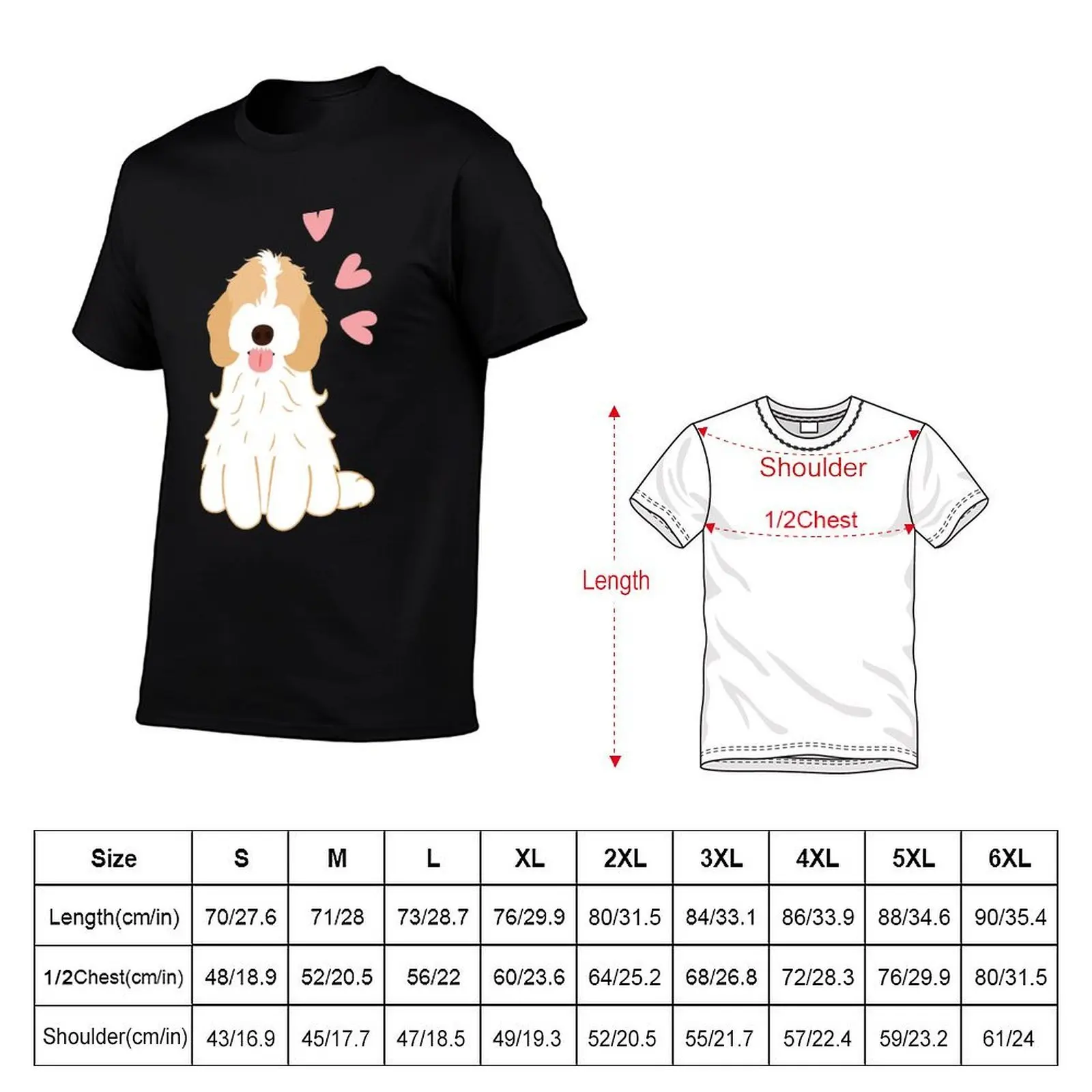 Фото Футболка LOVE Blenheim Apricot Gold Cockapoo Cavapoo Cavoodle, мужская футболка класса люкс, мужская футболка из плотного хлопка №2