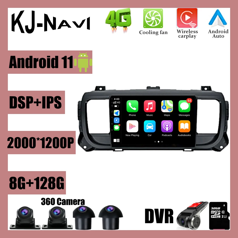 

Car Radio Multimedia Stereo Player WiFi GPS Navigation For Citroen Jumpy III 3 SpaceTourer ICH 1 For Peugeot Expert 3 2021