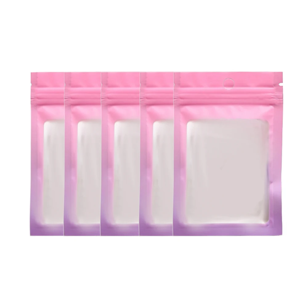 Пластиковые пакеты на молнии с градиентом подвесные мешочки для хранения колец