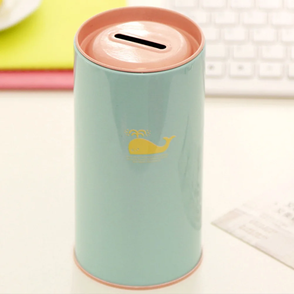 

Bank Saving Money Box Coin Piggy Tin Metal Can Tea Jar Storage Cartoon Pen Kids Pot Cup Container Banks Cash Holder Creative