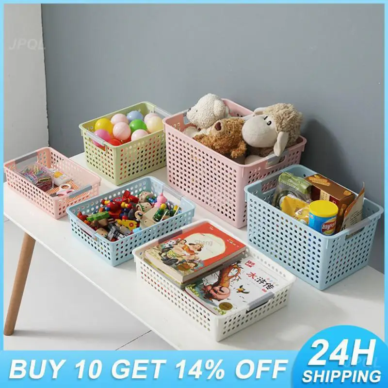 Pp Plastic Box Save Space Household  Tools Blue/white/pink/green Cosmetic Storage Basket Home Use Storage Organizer Storage Box