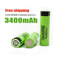 100 newest original 18650 battery ncr18650b 3 7v 3400mah 18650 lithium rechargeable battery for flashlight batteries