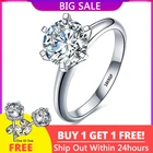 Женское кольцо из тибетского серебра с фианитом 2,0 карата