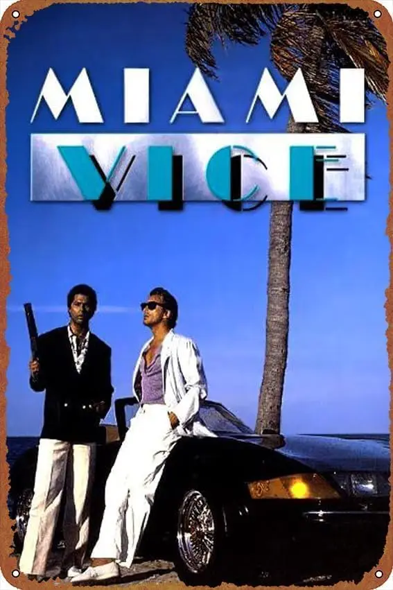 1p CDEKKLOF Miami Vice винтажная жестяная вывеска постер для бара кафе офиса дома