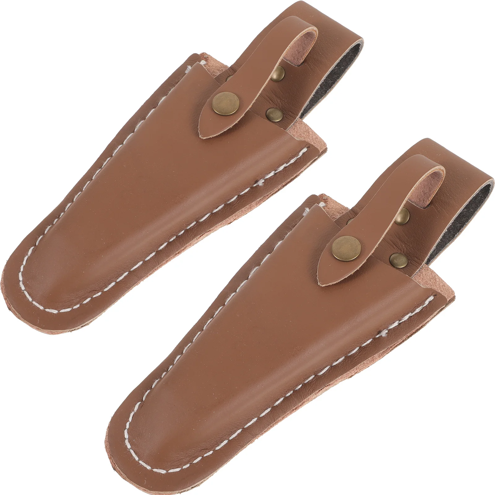 

2 Pcs Pruning Scissor Cover Scissors Bag Pruner Pouch Shears Embroidery Case Cowhide Sheath Tool Kit