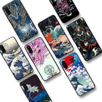 japanese wave anime dragon phone case for xiaomi mi 9 mi8 f1 9se 10lite note10lite mi8lite coque for xiaomi mi 5x