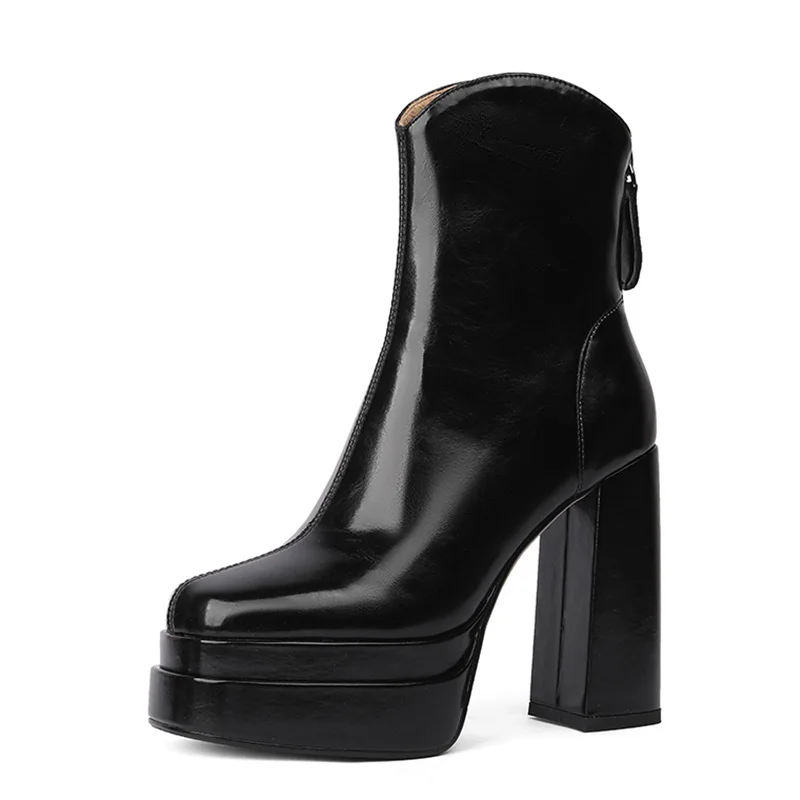 

(YYDD) осенне-зимние женские ботильоны из натуральной кожи с лаконичным дизайном на платформе, женские ботинки на очень высоком каблуке, женская обувь