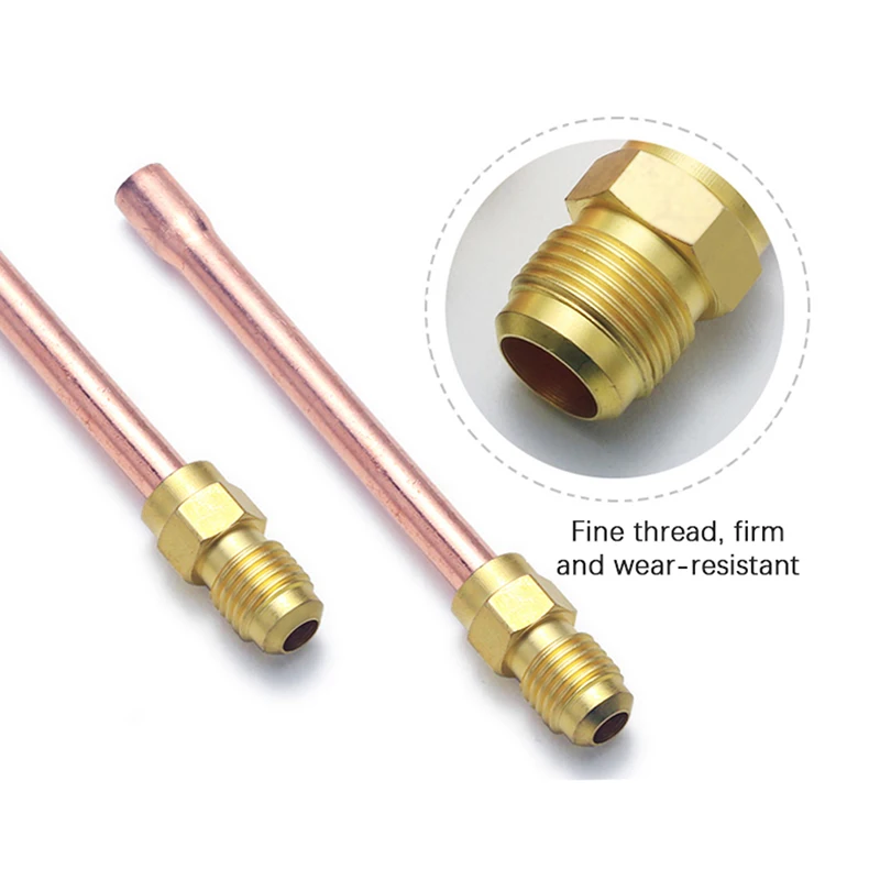 

45 Degree Flare Connector With Copper Tube Brass Pipe For Air Conditioner Household Appliances Supplies